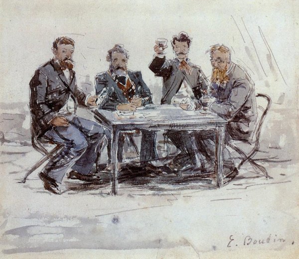 Drinkers on the Farm at Saint-Simeon