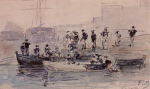 Study for 'Marines Landing in Brest Harbor'