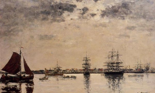 Anvers, boats on the River Scheldt I