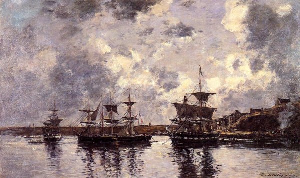 Camaret, Three Masters Anchored in the Harbor