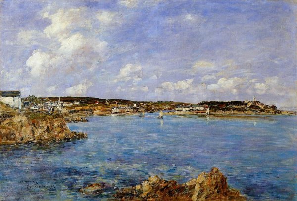 Douarnenez, the Bay, View of I'Ile Tristan