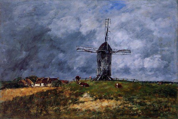 Cayeux, Windmill in the Countryside, Morning