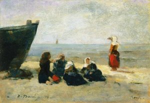 Berck, Fisherwomen Looking for the Return of the Boats