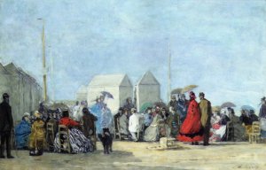 Beach Scene at Trouville II