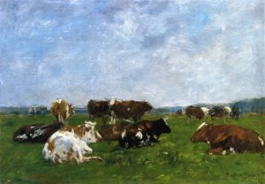 Cows in a Pasture I