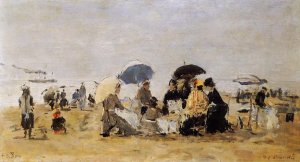 Trouville Beach Scene 1879