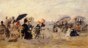 Trouville Beach Scene 1886