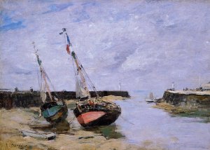 Trouville the Jettys Low Tide 1885-1890