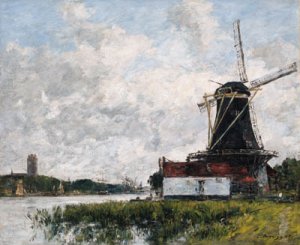 Dordrecht, moulin sur les bords de la Meuse (Dordrecht, Mill on the Banks of the Meuse)