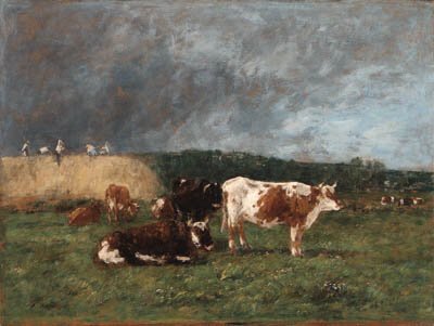 Les Meules, vaches au pturage (Haystacks, Cows in the Pasture)