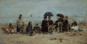 Trouville Scene de plage