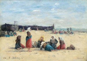 Berck. Pecheuses Sur La Plage