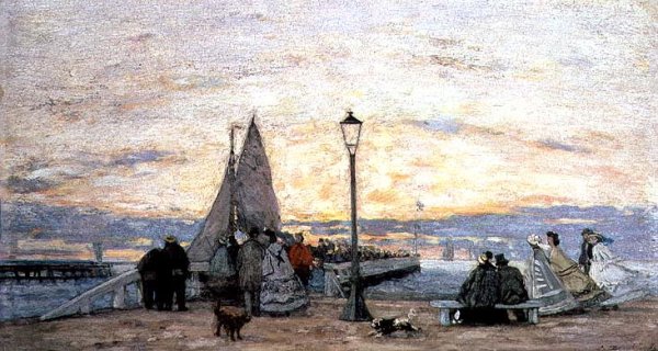 The Jetty at Trouville- Sunset 1864