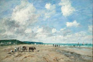 The Beach at Tourgeville 1893