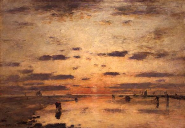 Low Tide and Sunset 1885