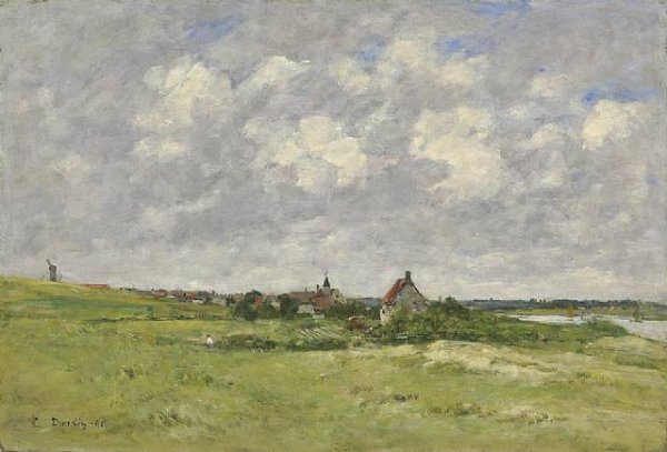 Les Dunes a Etaples Polder Landscape 1891