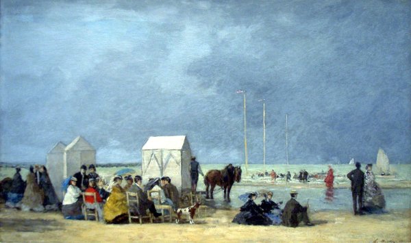 Bathing Time at Deauville