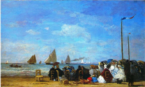 Beach Scene Trouville 1863