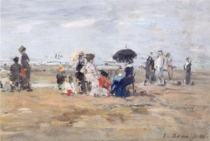 Trouville, scene on the beach