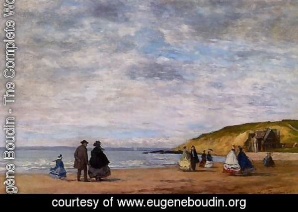 Eugène Boudin - A Walk on the Beach