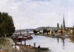 Eugène Boudin - Rouen, View from the Queen's Way